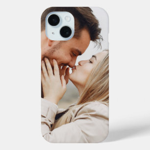 Coque Pour iPhone 15 Trendy Ajouter Votre Selfie Photo Personnalisée