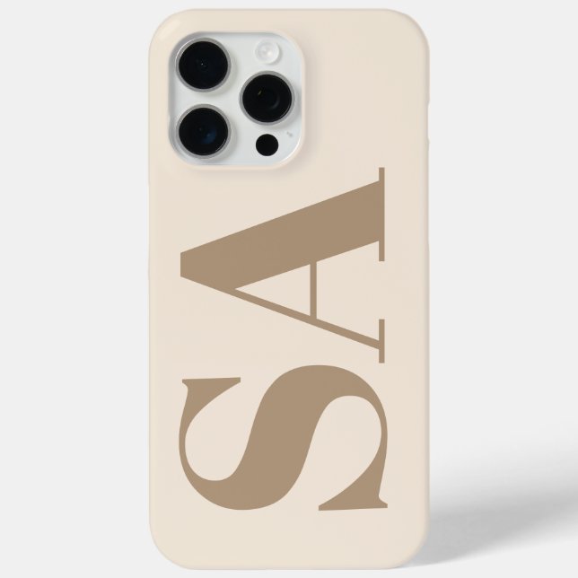 Coques Case-Mate iPhone trendy Antique White with Monogram Case-Mate (Verso)