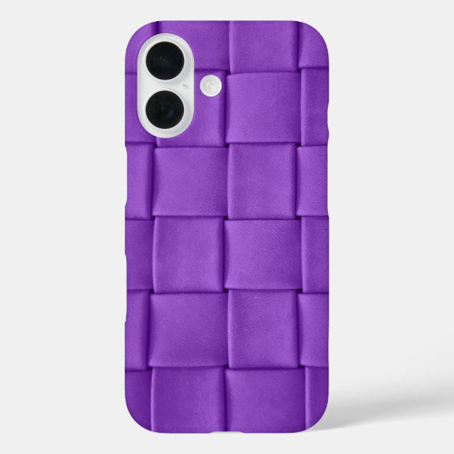 Coques Case-Mate iPhone Tressage en cuir violet (Verso)