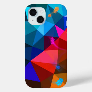 Coque Pour iPhone 15 Triangle Abstrait et marguerite