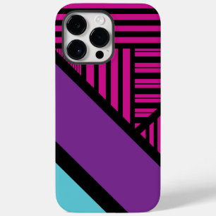 Coque Pour Pour iPhone 14 Pro Max Triangle - rose, pourpre, bleu et noir
