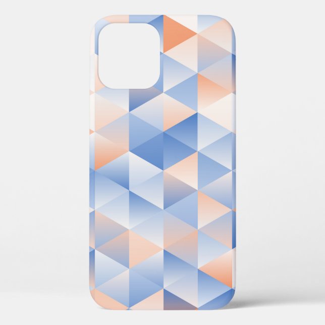 Coques Case-Mate iPhone Triangles bleus doux (Verso)