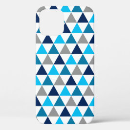 Case-Mate iPhone Case Triangles géométriques gris bleu moderne Motif