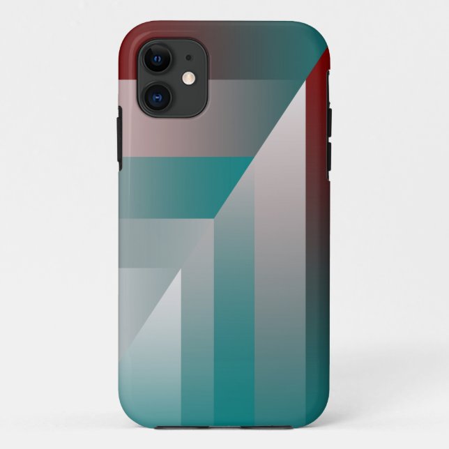 Coques Case-Mate iPhone triangles gris bordeaux turquoise (Dos)