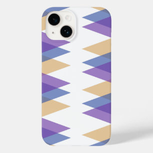 Coque Pour iPhone 14 Triangles pourpre, bleu et jaune