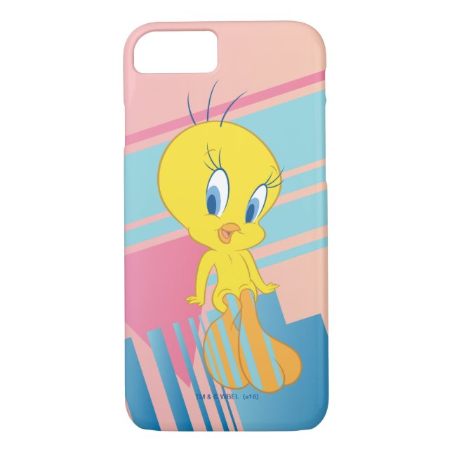 Coques Case-Mate iPhone Triangles TWEETY™ PinkBG (Dos)