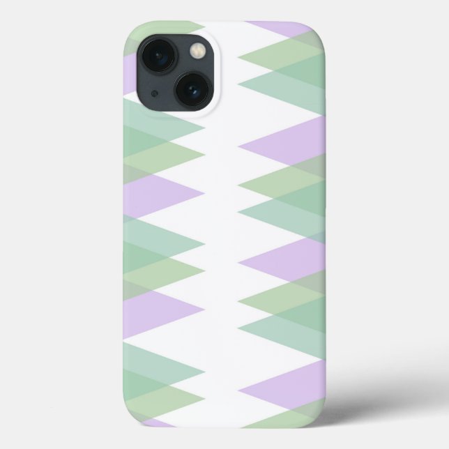 Coques Case-Mate iPhone Triangles vert et lilas Coque-coque iphone Mate (Verso)