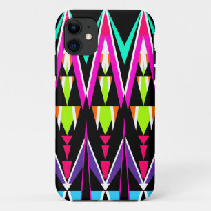 Coque iPhone 11 Tribal de néon de bruit