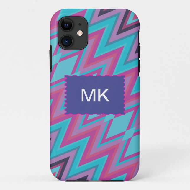 Coques Case-Mate iPhone Tribal pourpre et Aqua (Dos)