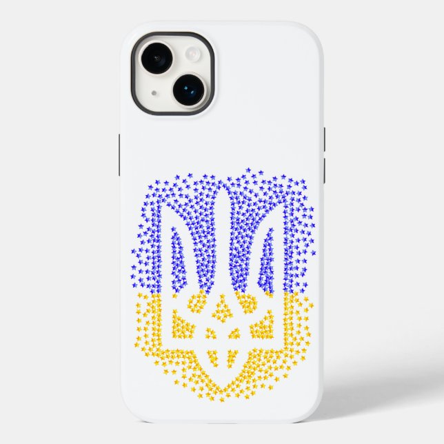 Coques Case-Mate iPhone Trident heraldique ukrainien tryzub étoiles disper (Verso)