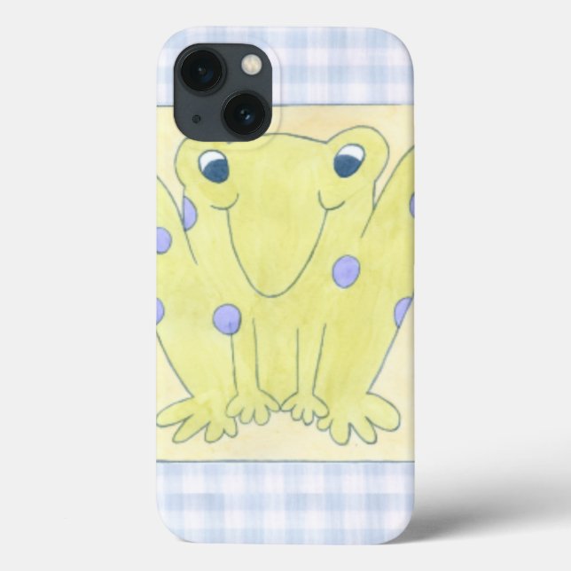 Coques Case-Mate iPhone Trio de grenouilles sur En vichy tissu (Verso)