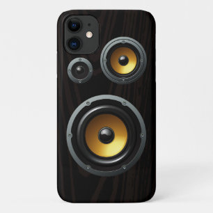 Coques Pour iPhone Trio de haut-parleurs à la mode en bois rétro