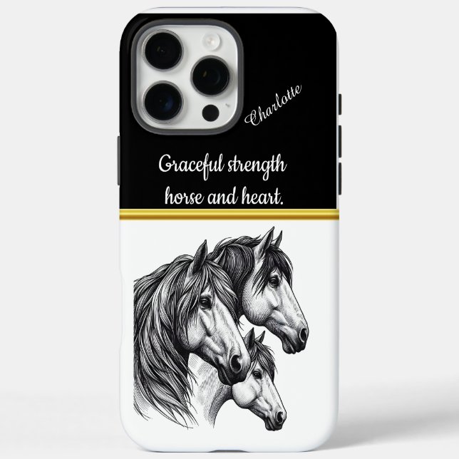 Coques Case-Mate iPhone Trio majestueux de chevaux capturé dans un détail  (Verso)