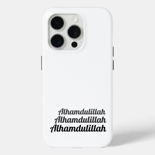 Coques Case-Mate iPhone Triple Alhamdulillah Blanc (Verso)