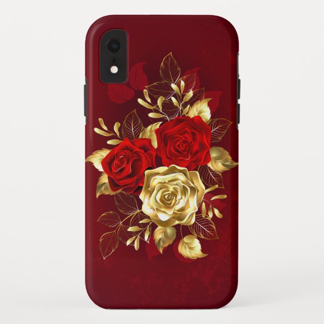 Coques Case-Mate iPhone Trois Roses de bijoux (Dos)