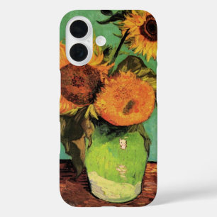 Coques iPhone 16 Trois tournesols dans un vase par Vincent van Gogh