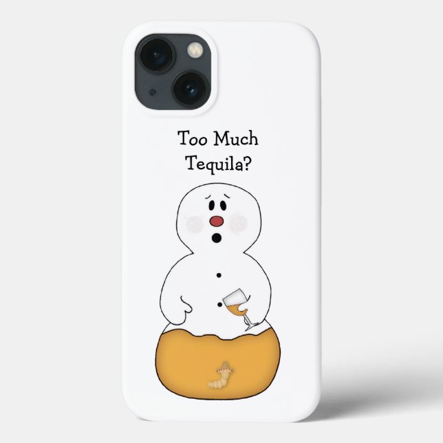 Coques Case-Mate iPhone Trop de tequila Snowman (Verso)