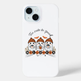 Coque Pour iPhone 15 Trop mignon pour parler Halloween Ghost Phone Case