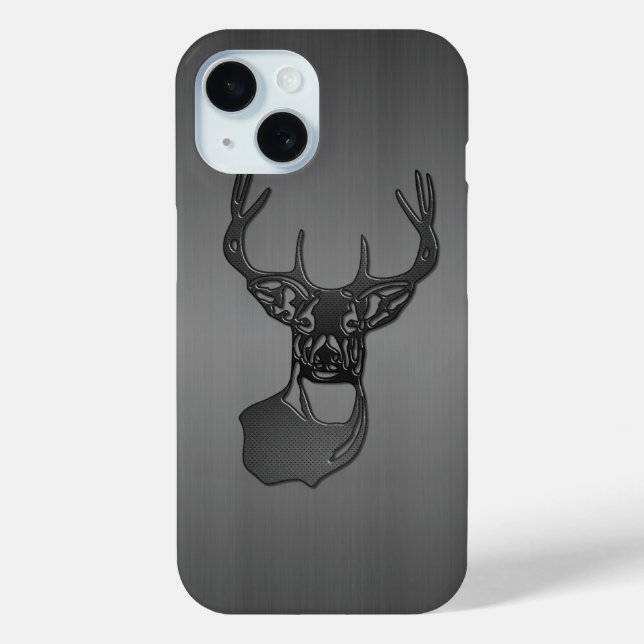 Coques Case-Mate iPhone Trophée Buck Deer - Brossé Arme-métal (Verso)