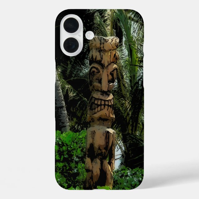 Coques Case-Mate iPhone Tropic Beach Tiki Illustré Hawaïen (Verso)