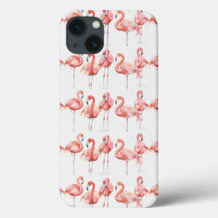 iPhone 13 Coque Tropical Famille de Flamants roses