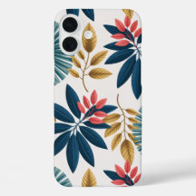 Tropical Floral Retro Leaves Phone Case
