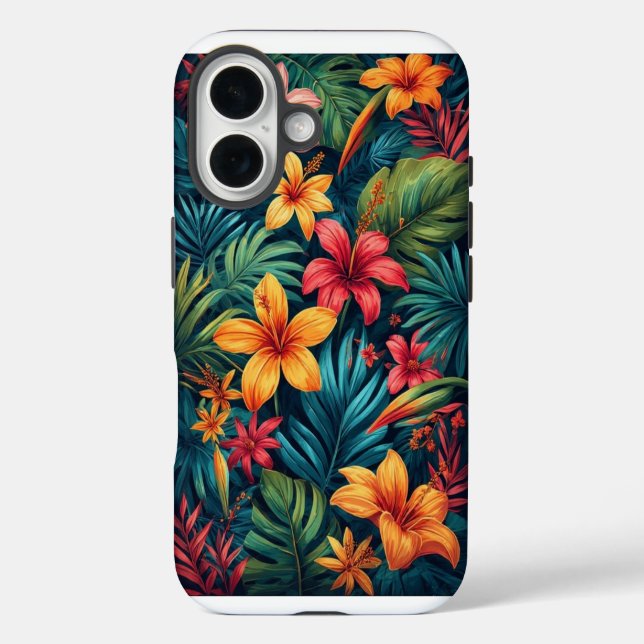 Coques Case-Mate iPhone Tropical Flowers  (Verso)