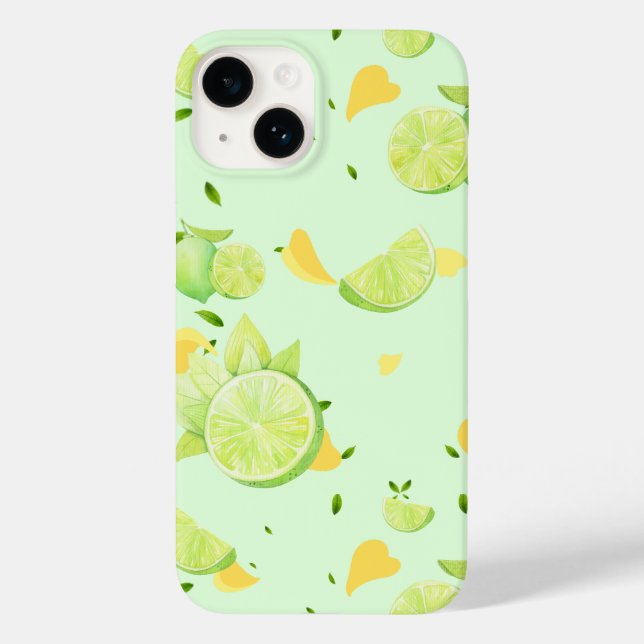 Coques Case-Mate iPhone Tropical Green Citrus SUMMER Orange lemon Slice (Verso)