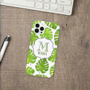 Case-Mate iPhone Case Tropical Palm Tree Botanical Monogram Personalize 