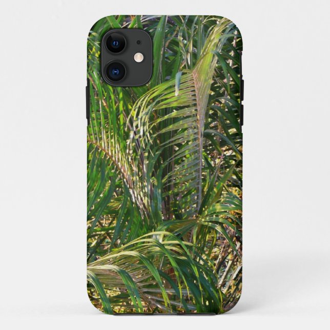 Coques Case-Mate iPhone Tropique des contours de palmiers clairs du couche (Dos)