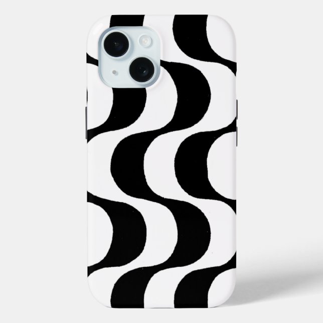 Coques Case-Mate iPhone trottoir de copacabana - motif des vagues (Verso)
