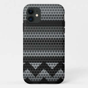 Case-Mate iPhone Case Trou en acier inoxydable Chevron Métal 2