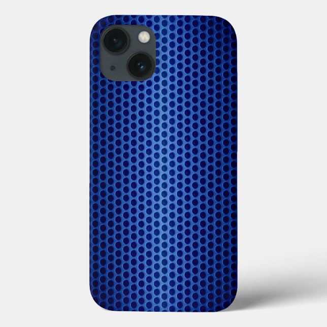 Coques Case-Mate iPhone Trou métallique en acier inoxydable bleu (Verso)