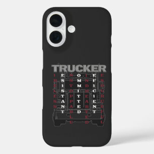 Coques iPhone 16 Trucker Acrostique résistant infatigable