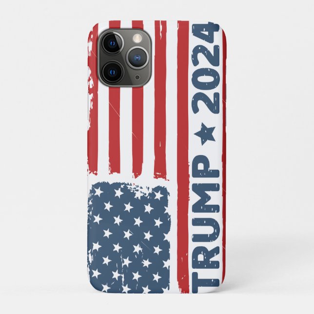Coques Case-Mate iPhone Trump 2024 Drapeau Amérique (Dos)