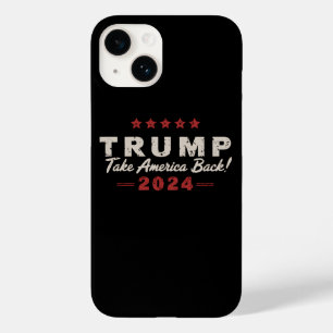 Coque Pour iPhone 14 Trump 2024 Reprenez l'Amérique Président 47 États-