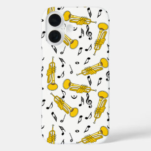 Coques iPhone 16 Trumpet Music Notes Motif