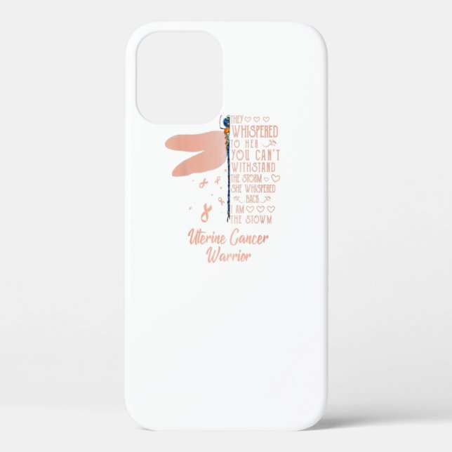 Coques Case-Mate iPhone Tu Uterine Cancer Sensibilisation Dragonfly Ribbon (Verso)