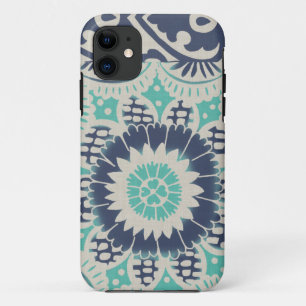 Coques Pour iPhone Tuile bleue III de batik