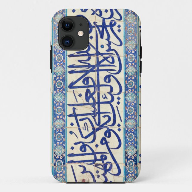 Coques Case-Mate iPhone Tuiles d'Iznik avec la calligraphie islamique (Dos)