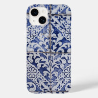 Tuiles portugaises - Azulejo Floral bleu et blanc
