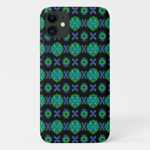 Case-Mate iPhone Case Tulipes Artdeco dans le style rétro vert bleu noir