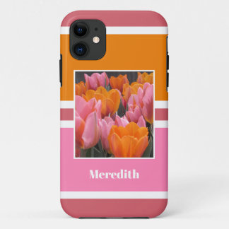 Case-Mate iPhone Case Tulipes orange rose gras personnalisé