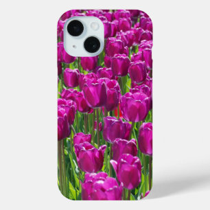 Coque Pour iPhone 15 Tulipes pourpres