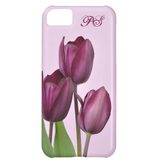 Coques Case-Mate iPhone Tulipes pourpres (Dos)