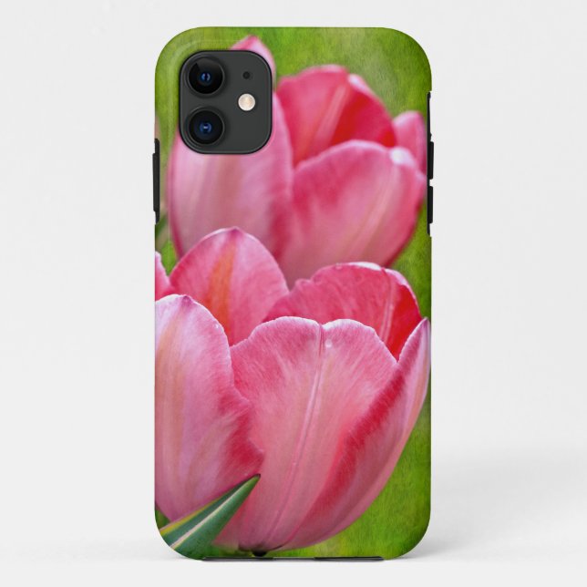 Coques Case-Mate iPhone Tulipes roses (Dos)