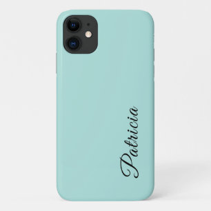 Case-Mate iPhone Case Turquois clair Couleur solide Minimaliste Nom élég