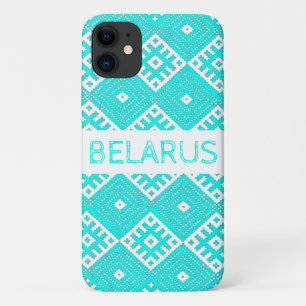 Case-Mate iPhone Case Turquoise Blanc Folk Imprimer Belarus iPhone 11 Co