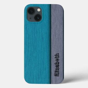 iPhone 13 Case Turquoise bleu et gris professionnel moderne