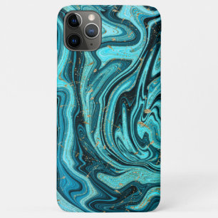Case-Mate iPhone Case Turquoise Bleu & Or Chic Tourbillon Moderne Abstra